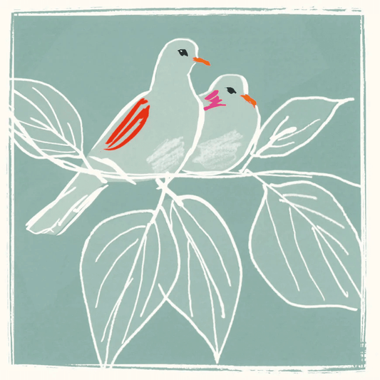 Love Birds Jenny Frean Greeting Card | The Jewellery Stop