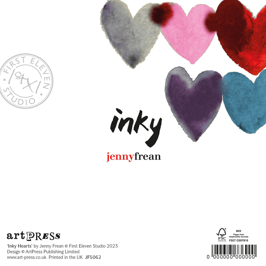 Inky Hearts Jenny Frean Greeting Card | The Jewellery Stop