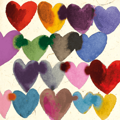 Inky Hearts Jenny Frean Greeting Card | The Jewellery Stop