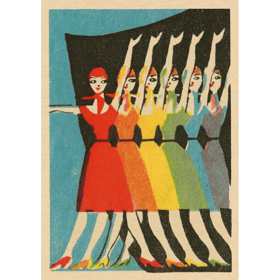Vintage Rainbow Performers Greeting Card | The Jewellery Stop
