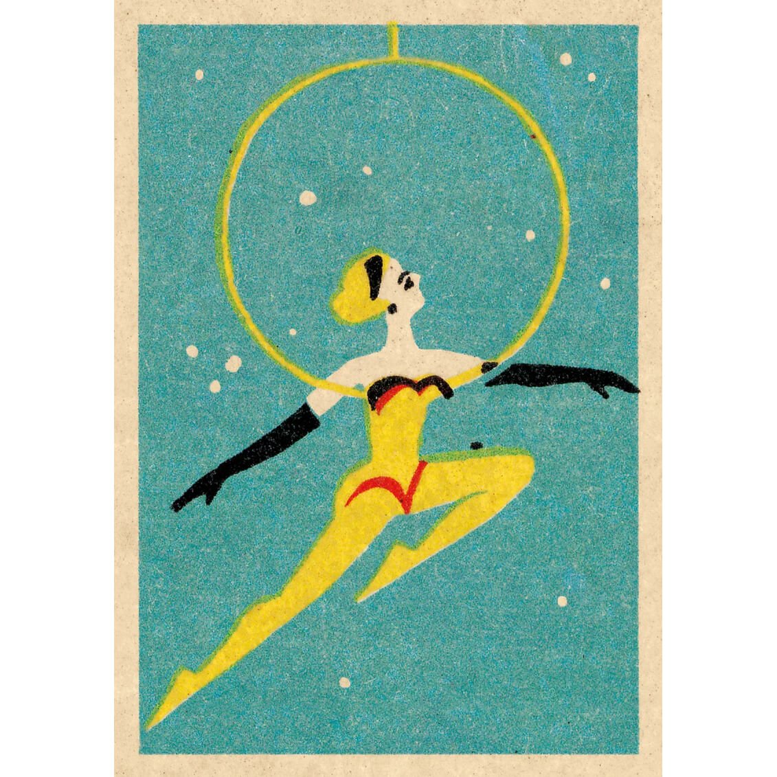 Circus Performer Vintage Matchbox Greeting Card | The Jewellery Stop
