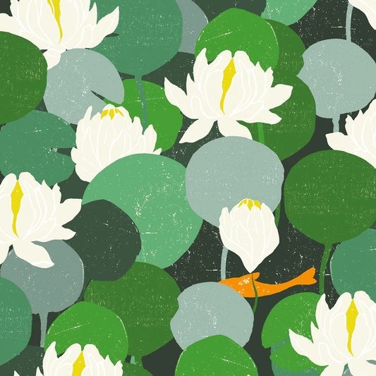 White, Green and Gold Liza Saunders Greeting Card | The Jewellery Stop