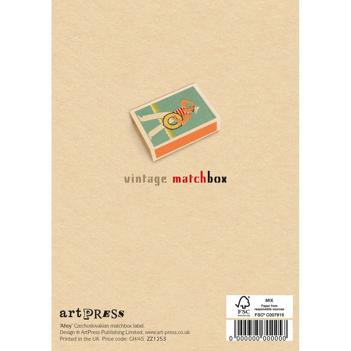 Ahoy Vintage Matchbox Greeting Card | The Jewellery Stop