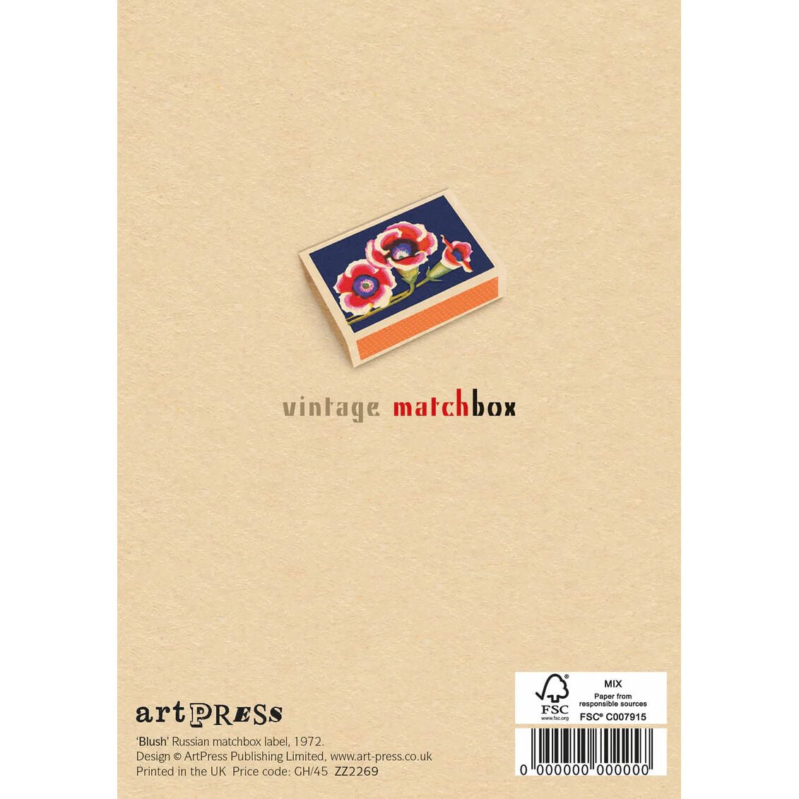 Blush Vintage Matchbox Greeting Card | The Jewellery Stop