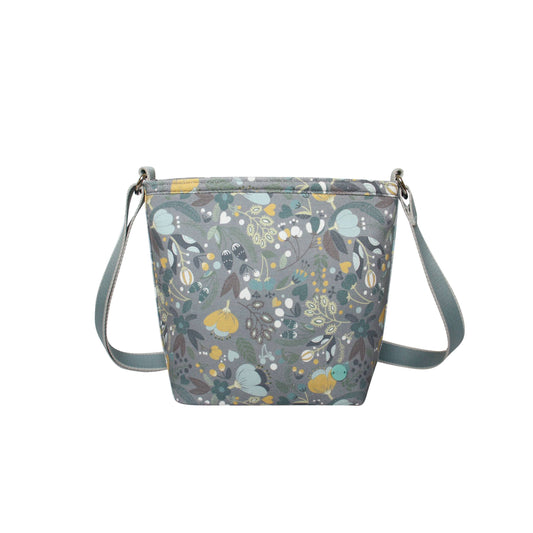 Grey Floral Canvas Brooke Bag