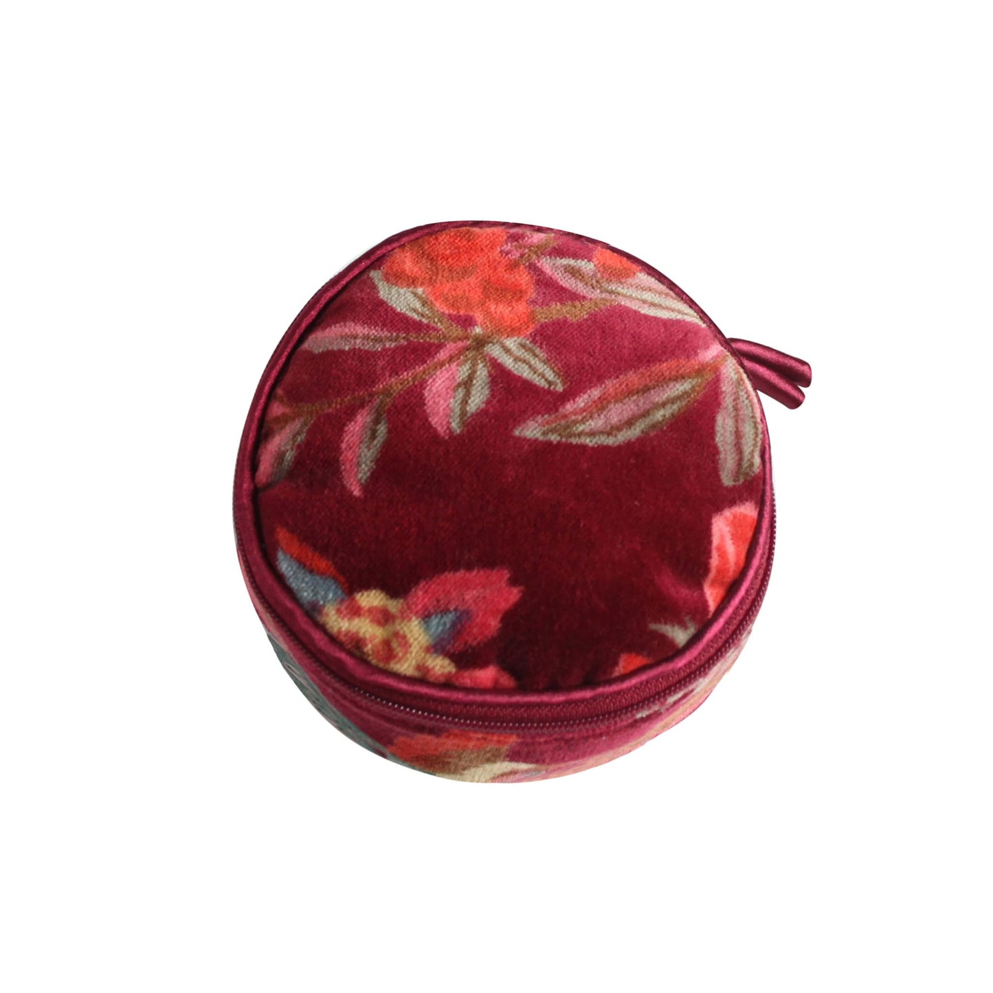 Red Botanical Velvet Jewellery Pouch | The Jewellery Stop