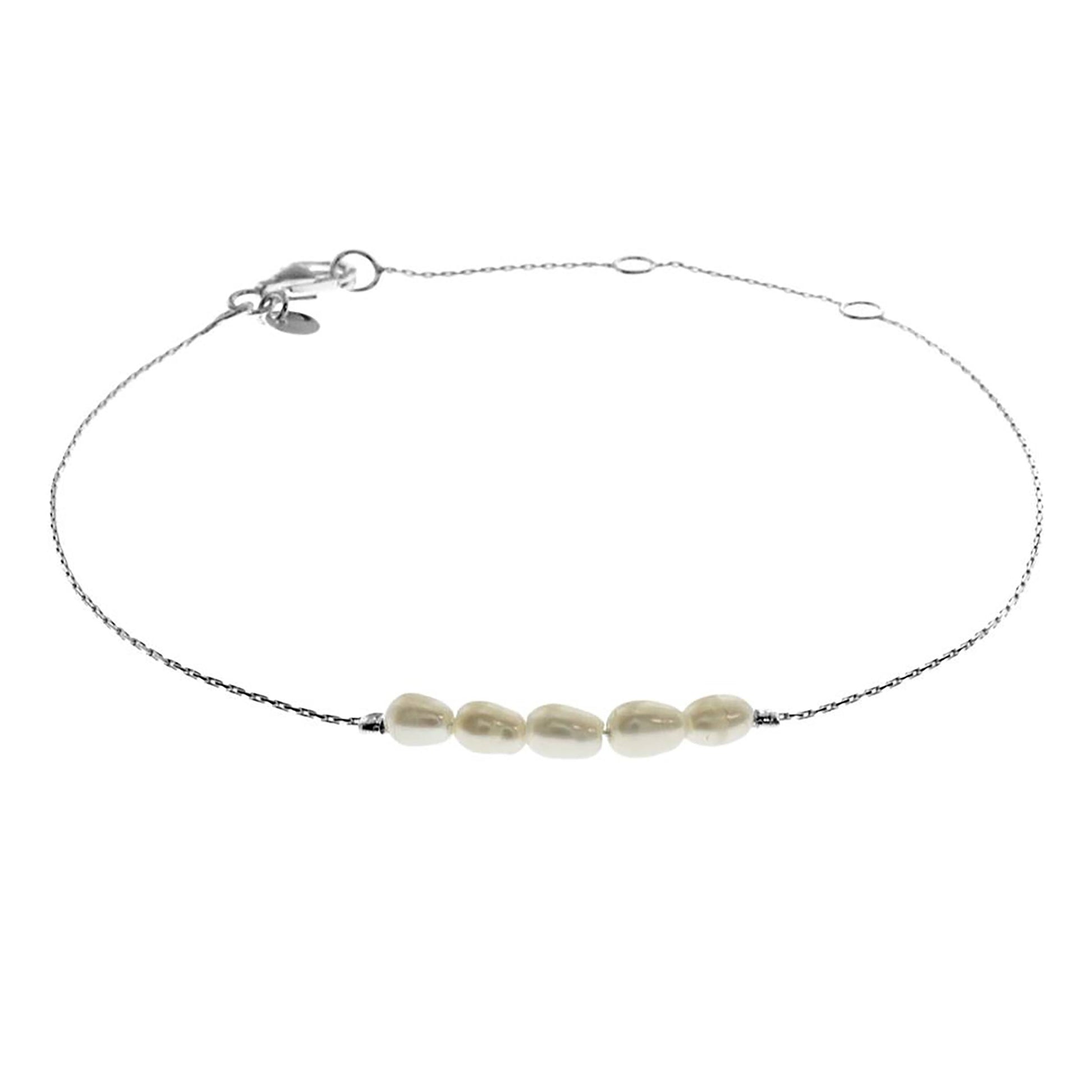 Sterling Silver Bracelet With Freshwater Pearl Cluster | The Jewellery Stop