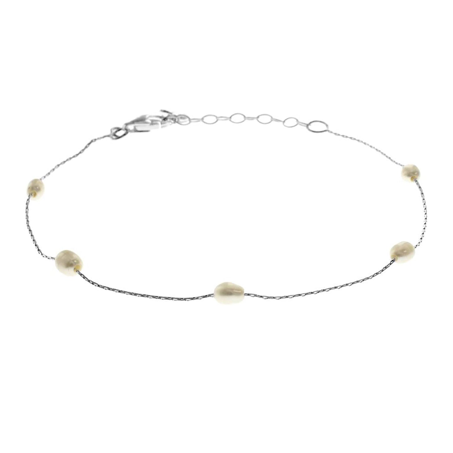 Sterling Silver Bracelet With Floating Freshwater Pearls | The Jewellery Stop
