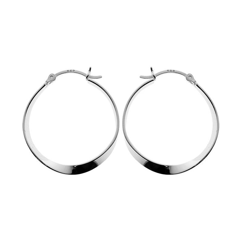 Sterling Silver Twist Hoop Earrings | The Jewellery Stop