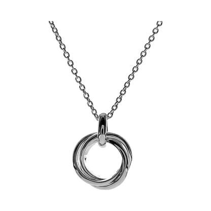 Sterling Silver Interlinked Hoops Pendant On Chain | The Jewellery Stop