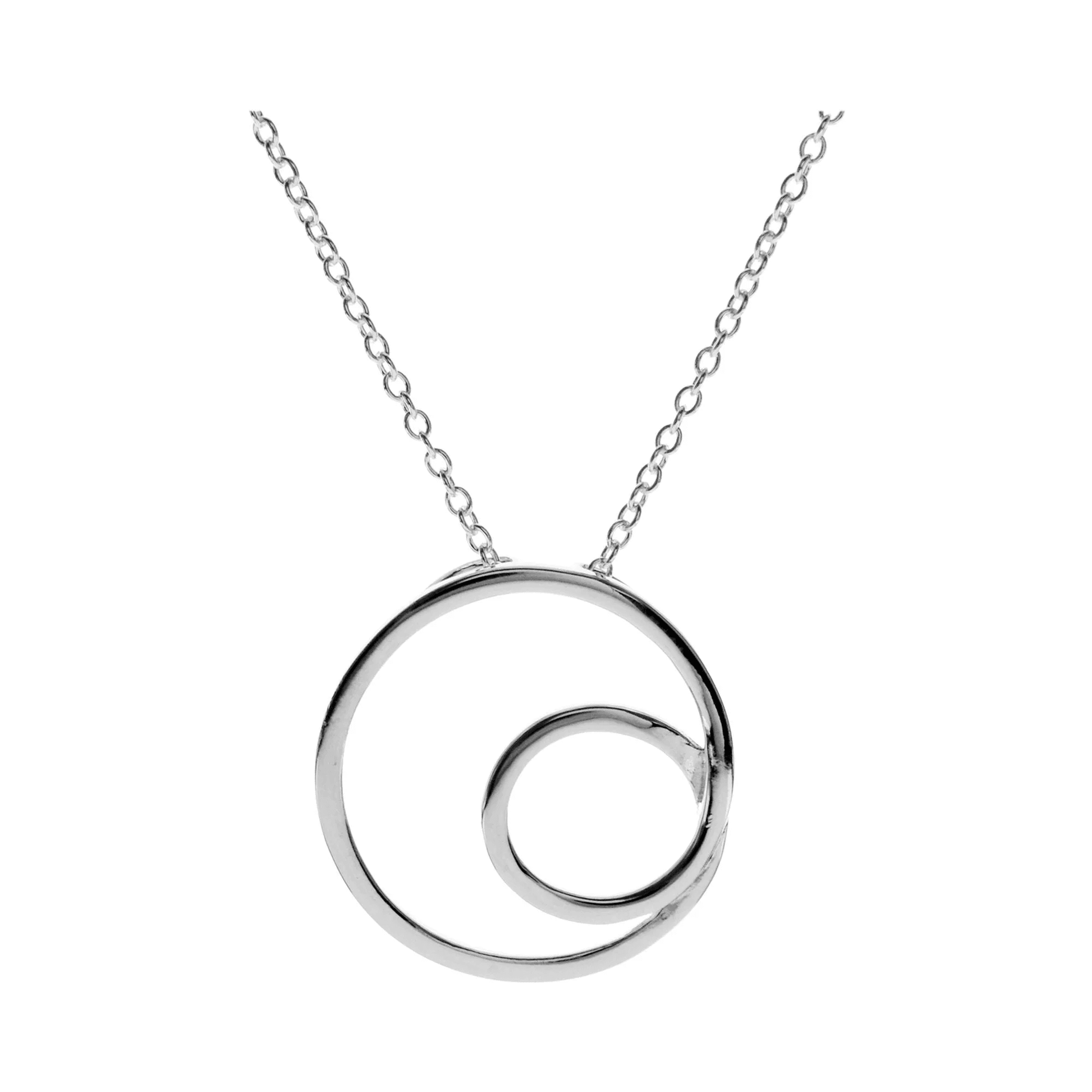 Sterling Silver Looped Circle Pendant On Chain | The Jewellery Stop