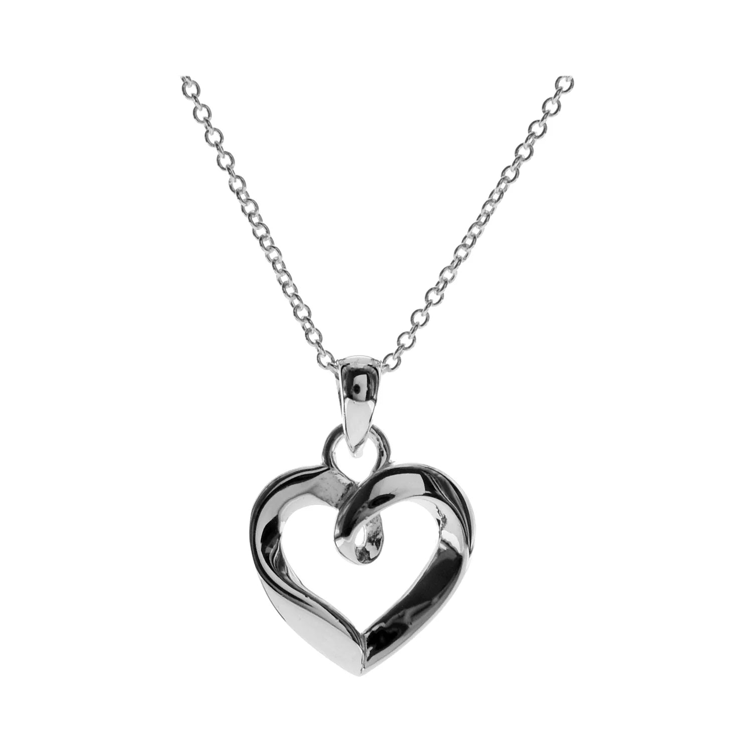Matilda Looped 3D Heart Pendant On Chain | The Jewellery Stop