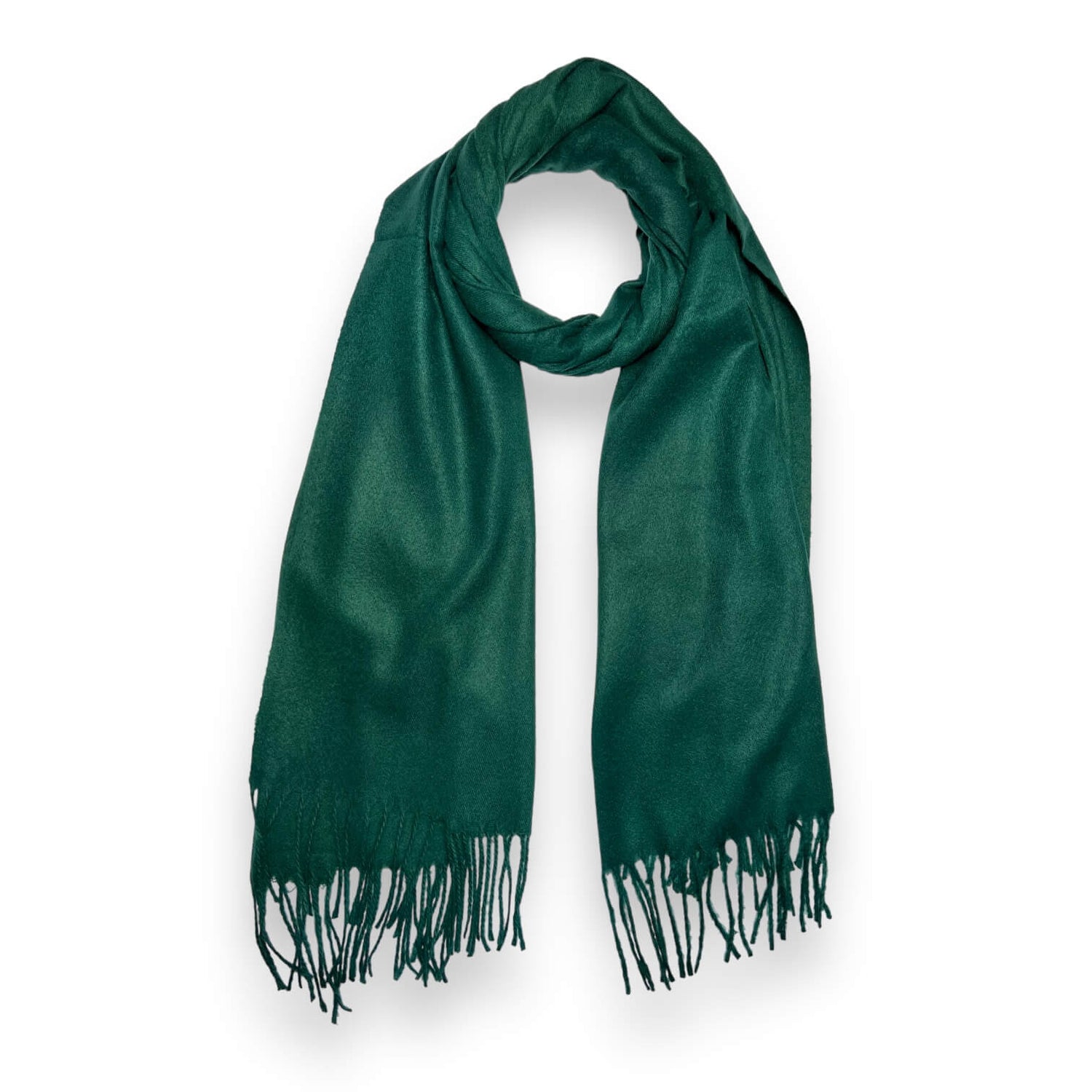 Evergreen Plain Wool Mix Scarf | The Jewellery Stop