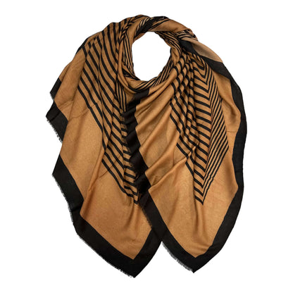 Mocca Maze Pattern Lightweight Scarf | The Jewellery Stop