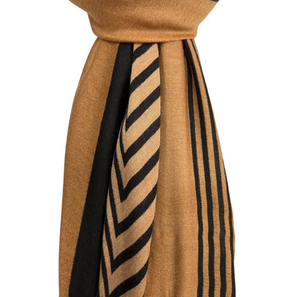 Mocca Maze Pattern Lightweight Scarf | The Jewellery Stop
