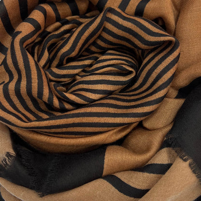 Mocca Maze Pattern Lightweight Scarf | The Jewellery Stop