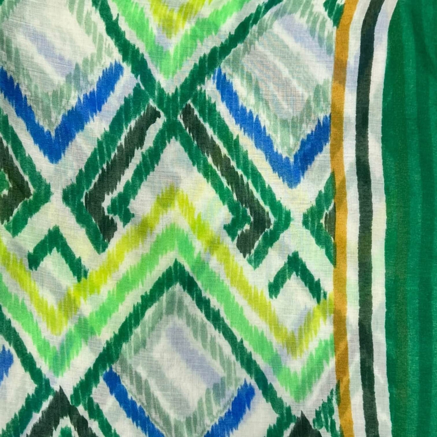 Large Green Casablanca Scarf With Tassels | The Jewellery Stop