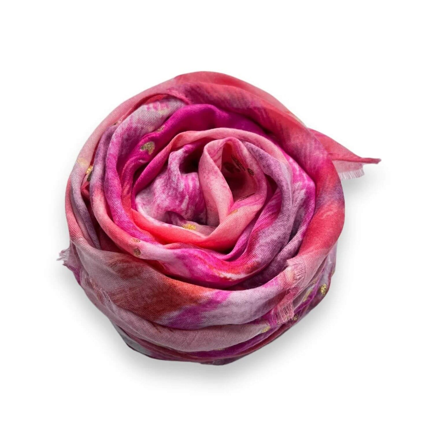 Pink Colourful Wave Scarf with Fringes | The Jewellery Stop