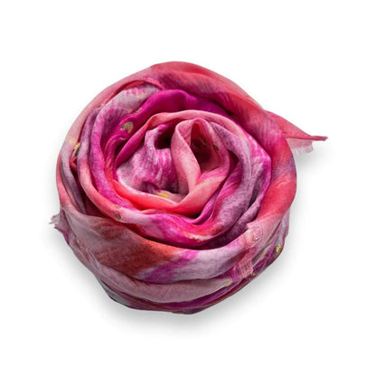 Pink Colourful Wave Scarf with Fringes | The Jewellery Stop