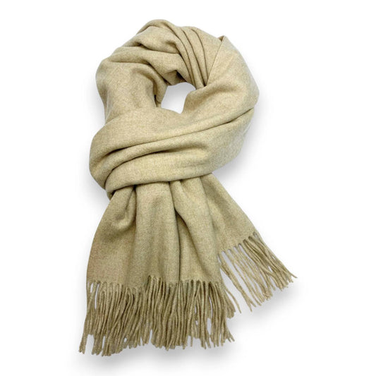 Beige Premium Wool Blend Winter Scarf