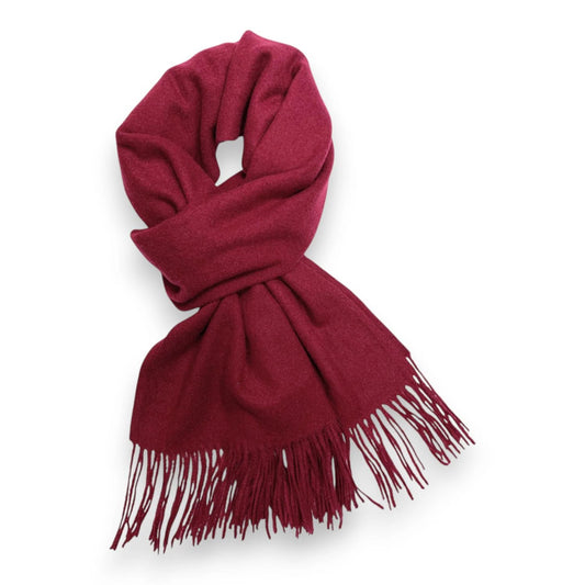 Burgundy Premium Wool Blend Winter Scarf