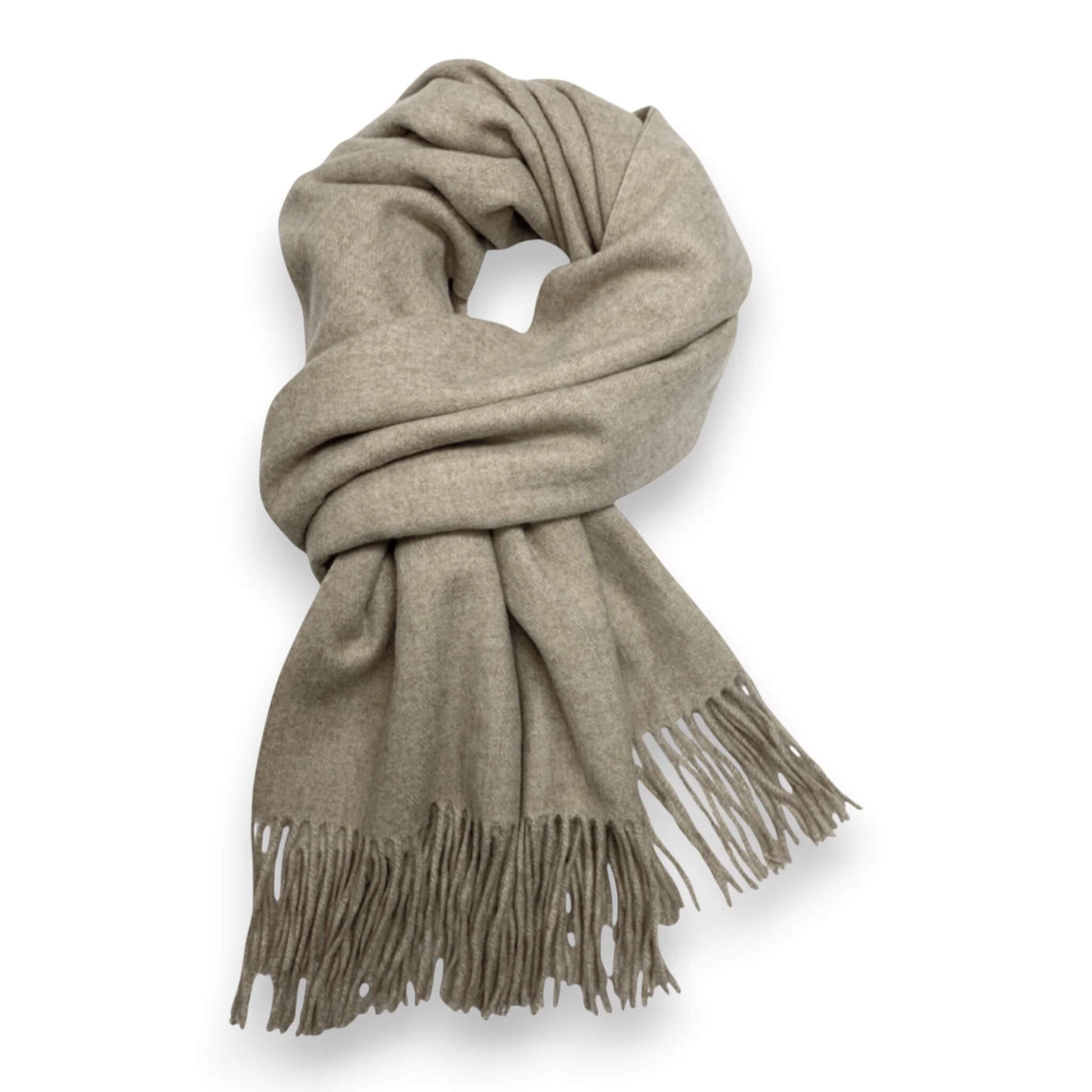 Taupe Premium Wool Blend Winter Scarf | The Jewellery Stop
