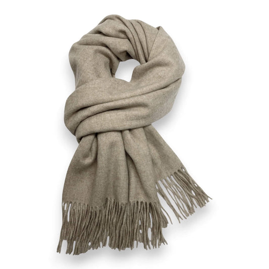 Taupe Premium Wool Blend Winter Scarf