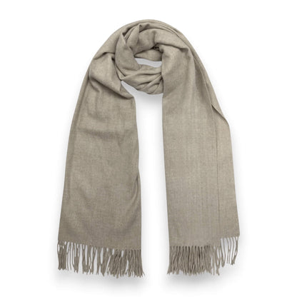 Taupe Premium Wool Blend Winter Scarf | The Jewellery Stop