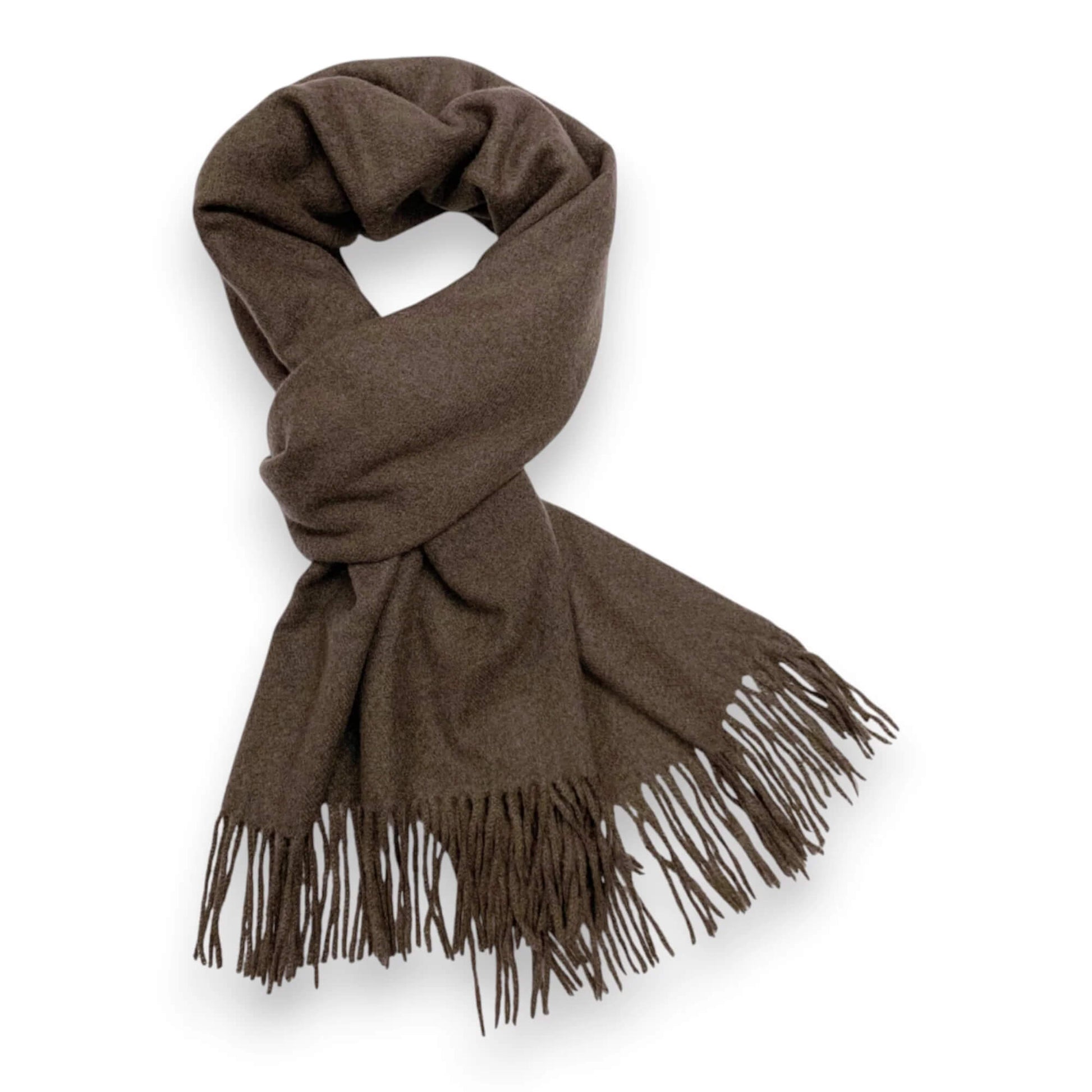 Dark Brown Premium Wool Blend Winter Scarf | The Jewellery Stop