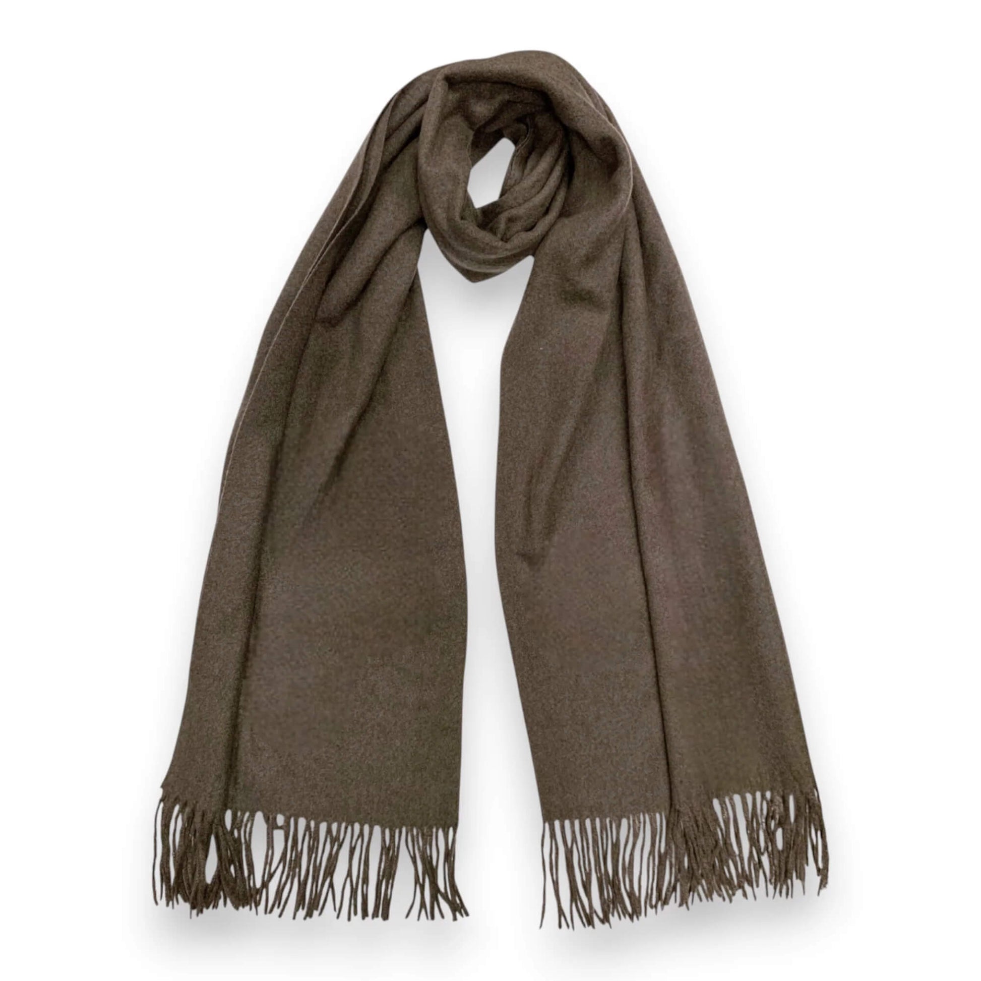 Dark Brown Premium Wool Blend Winter Scarf | The Jewellery Stop