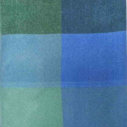 Cornflower Classic Check Print Wool Mix Winter Scarf | The Jewellery Stop