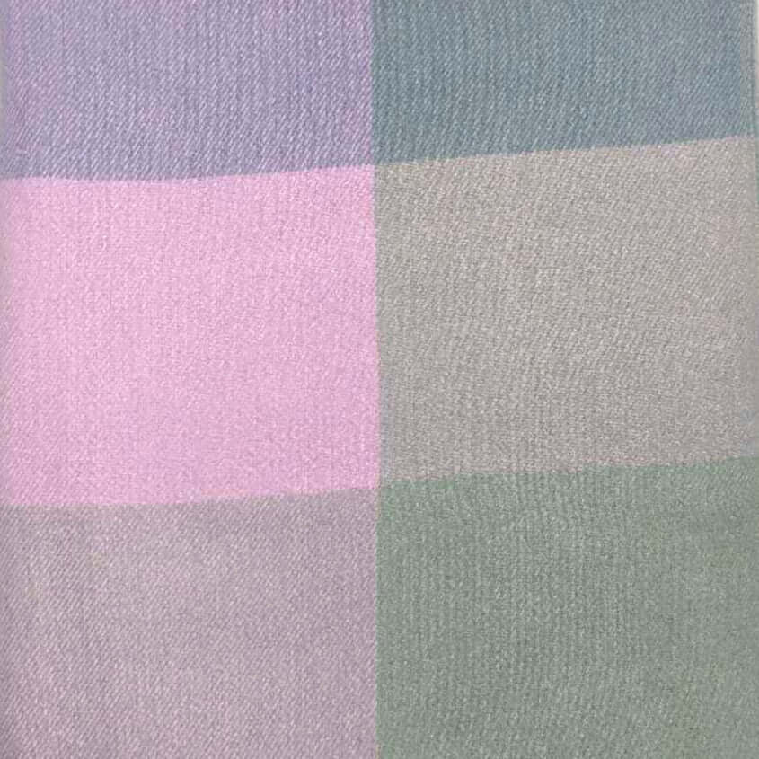 Pastels Classic Check Print Wool Mix Winter Scarf | The Jewellery Stop