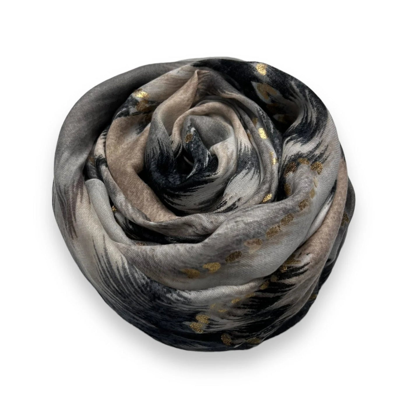 Black Colourful Wave Scarf With Fringes | The Jewellery Stop