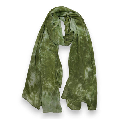Khaki Pure Modal Tie Dye Print Scarf | The Jewellery Stop