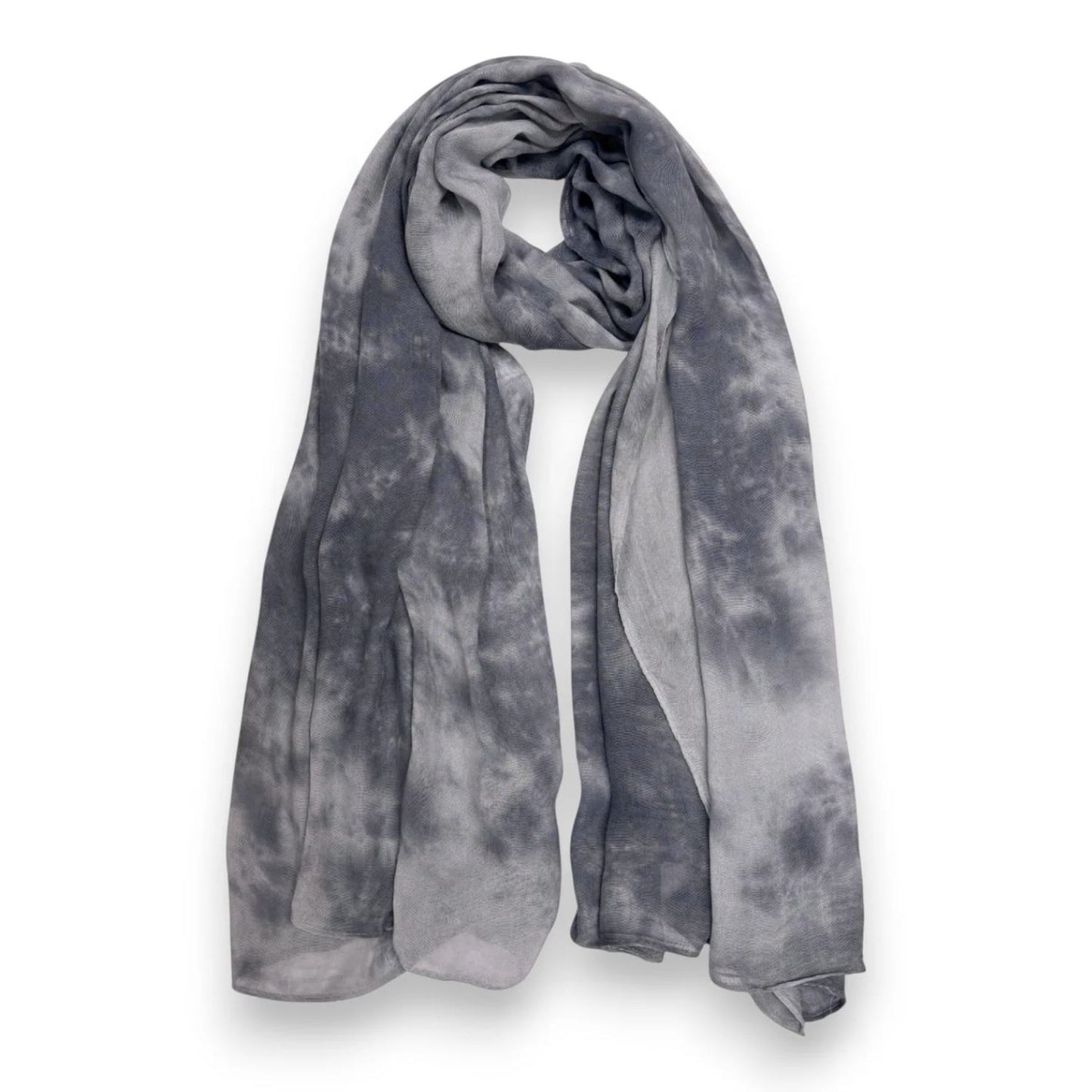 Grey Pure Modal Tie Dye Print Scarf | The Jewellery Stop