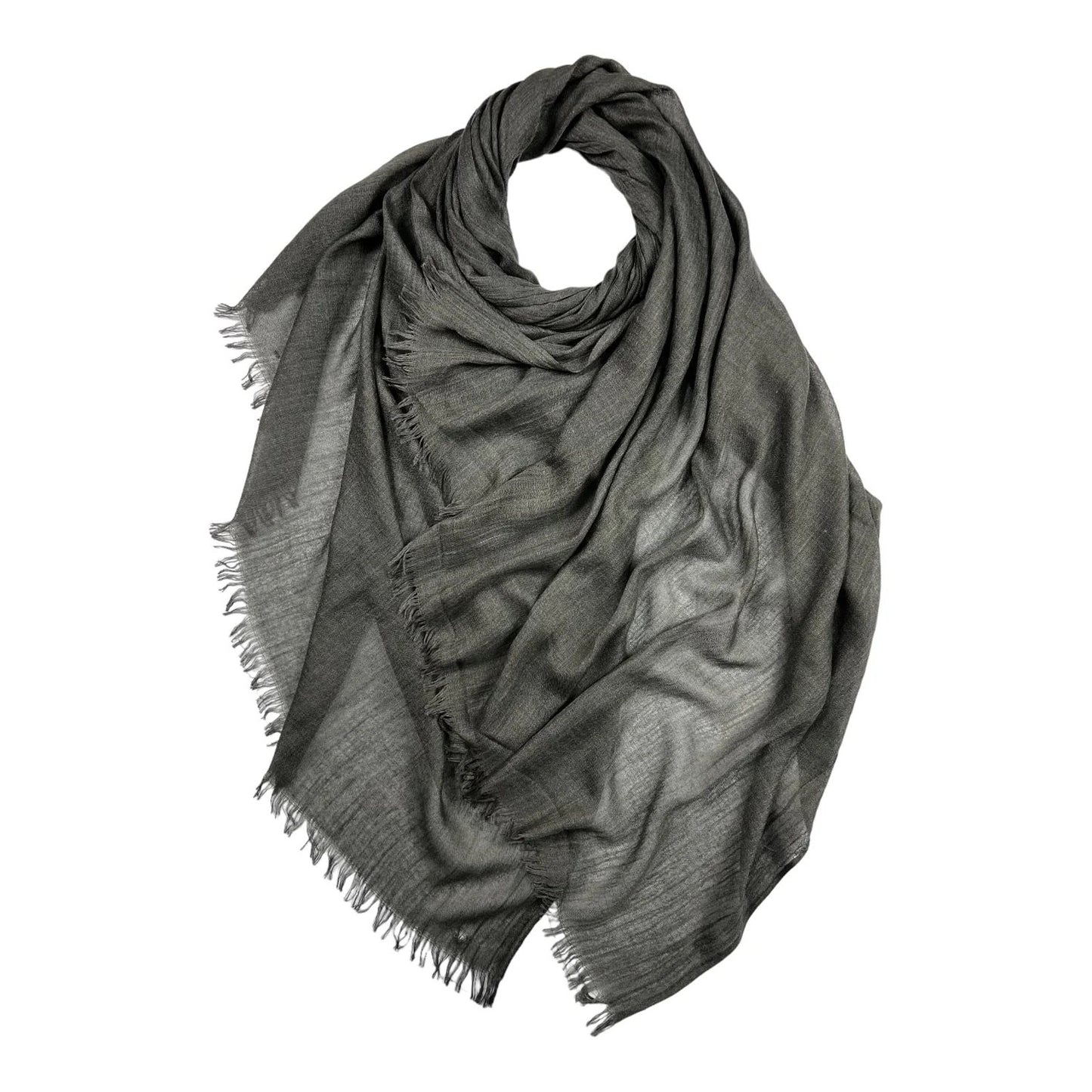Taupe Cotton Blend Plain Scarf | The Jewellery Stop