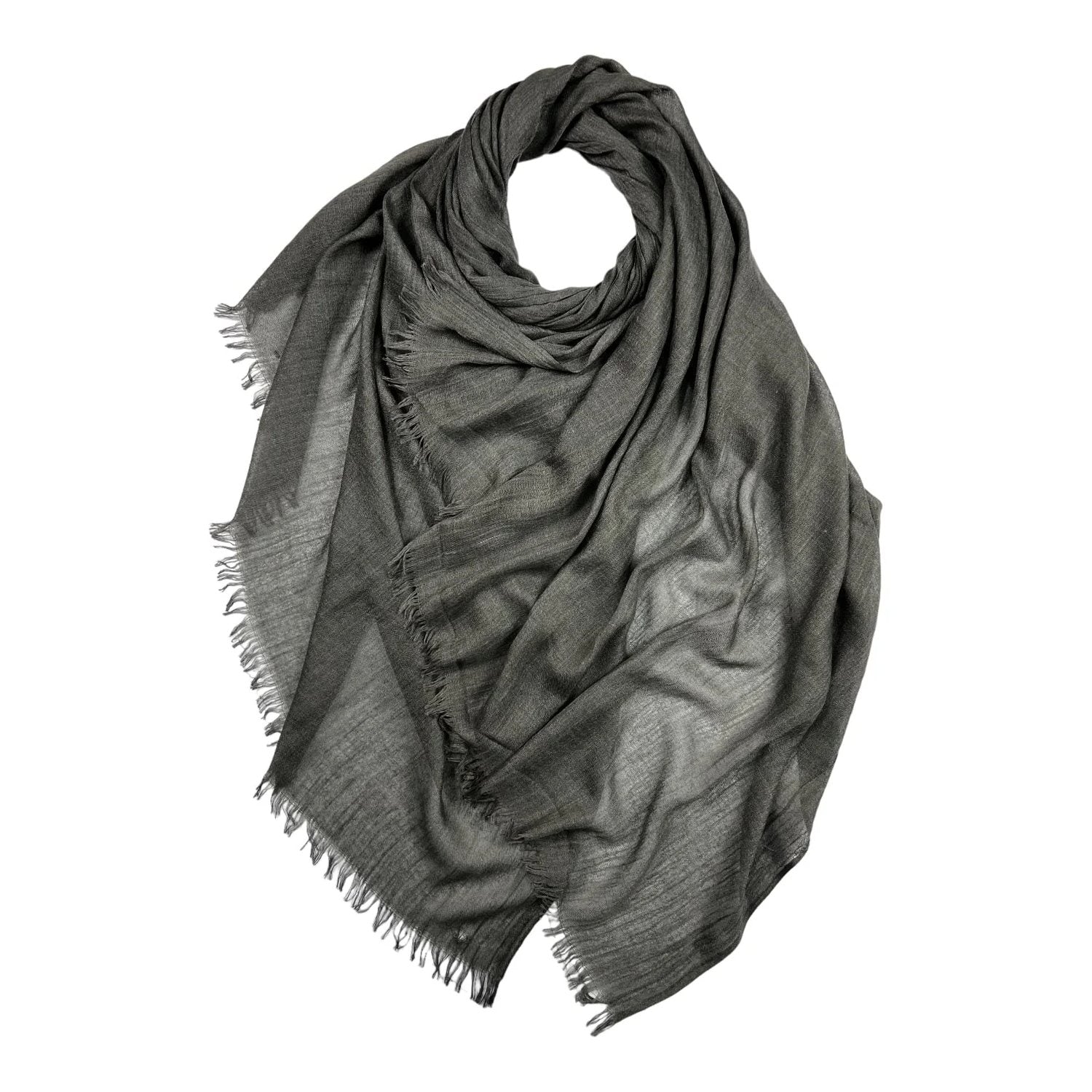 Taupe Cotton Blend Plain Scarf | The Jewellery Stop