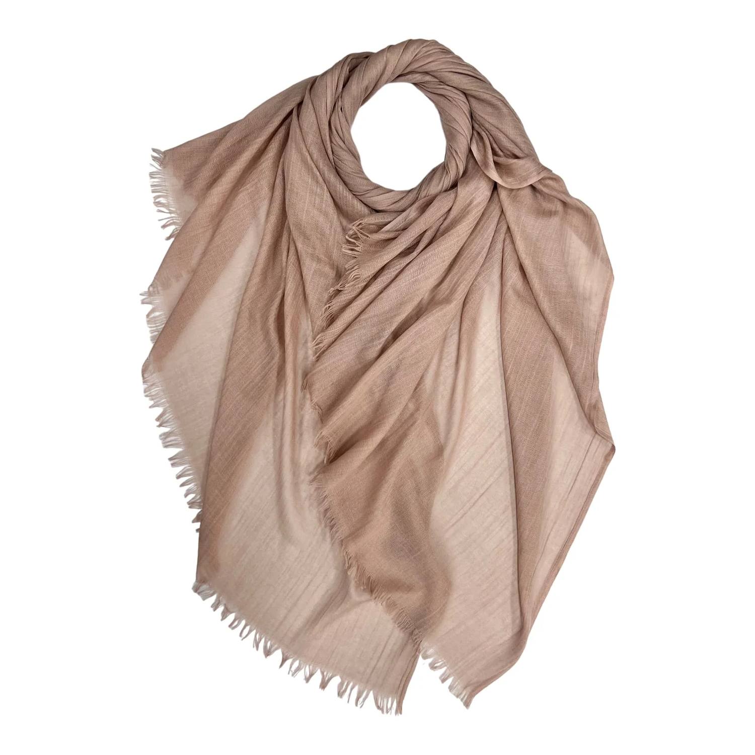 Rose Nude Cotton Blend Plain Scarf | The Jewellery Stop