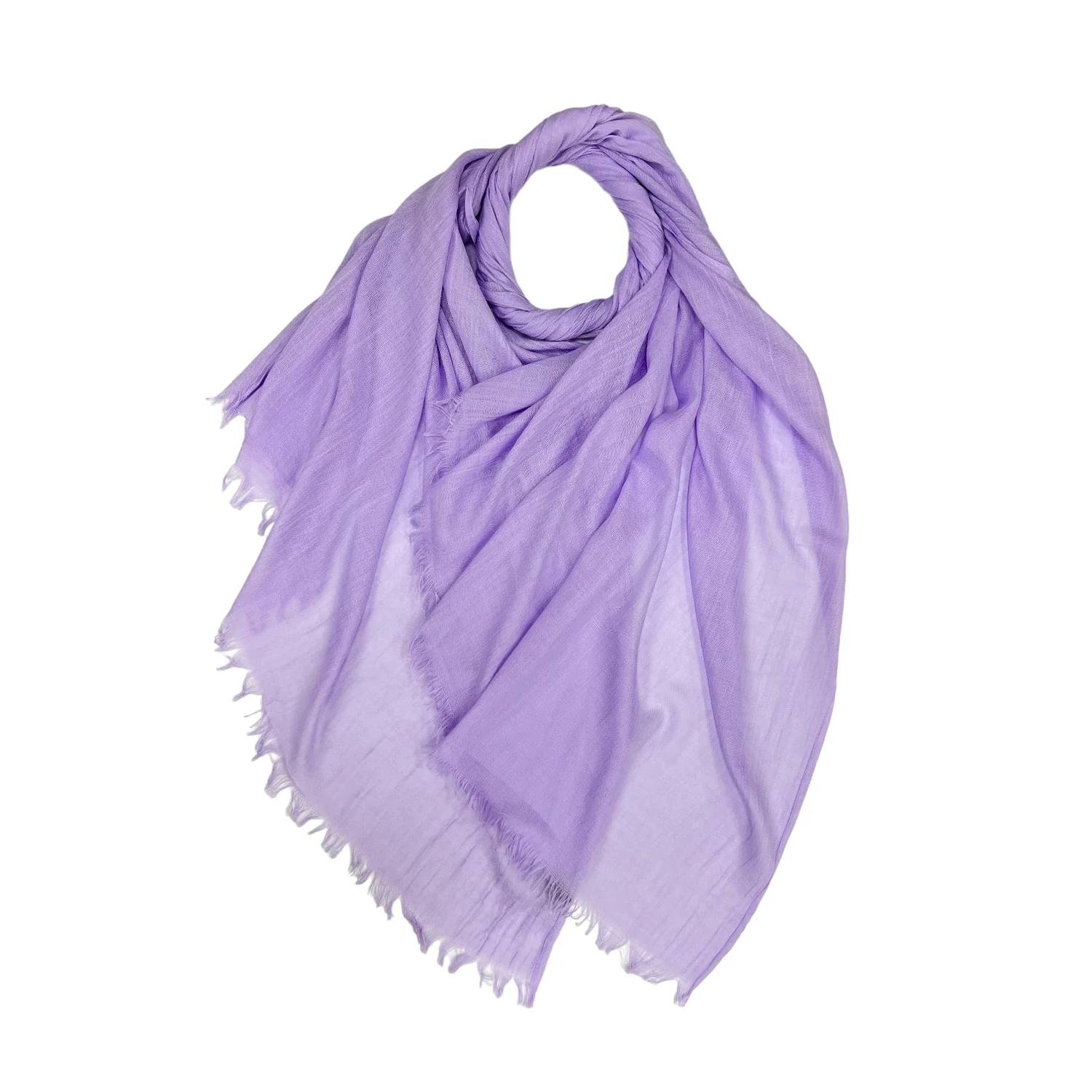 Lavender Cotton Blend Plain Scarf | The Jewellery Stop