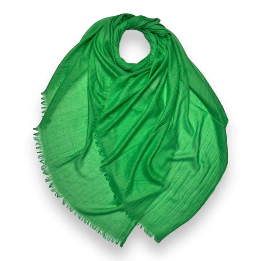Apple Green Cotton Blend Plain Scarf | The Jewellery Stop