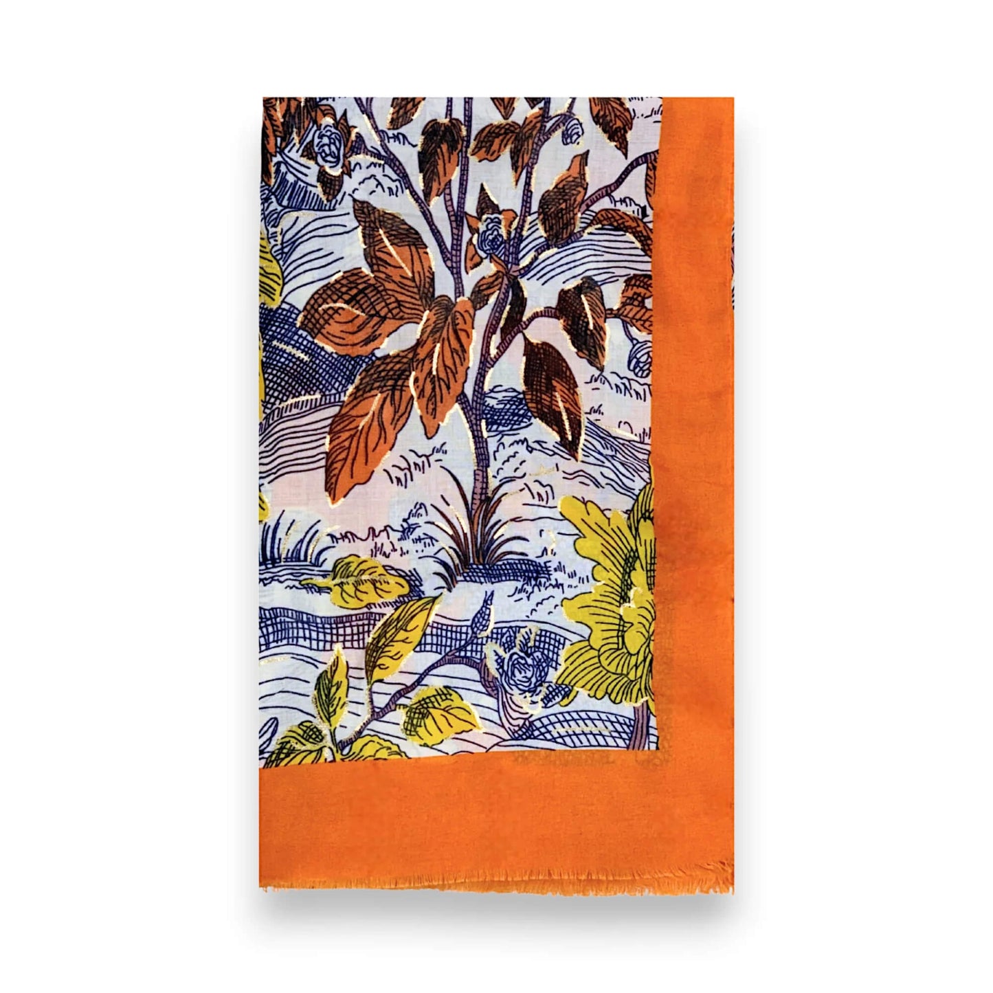 Terracotta Nature Art Print Scarf | The Jewellery Stop