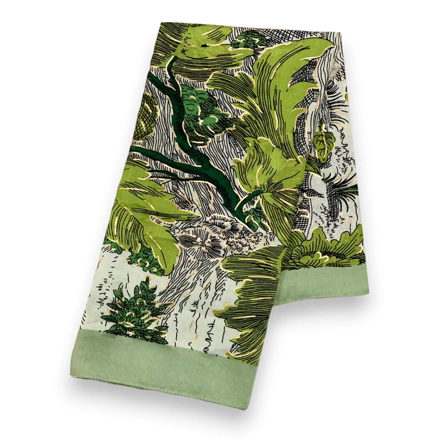 Green Nature Art Print Scarf | The Jewellery Stop