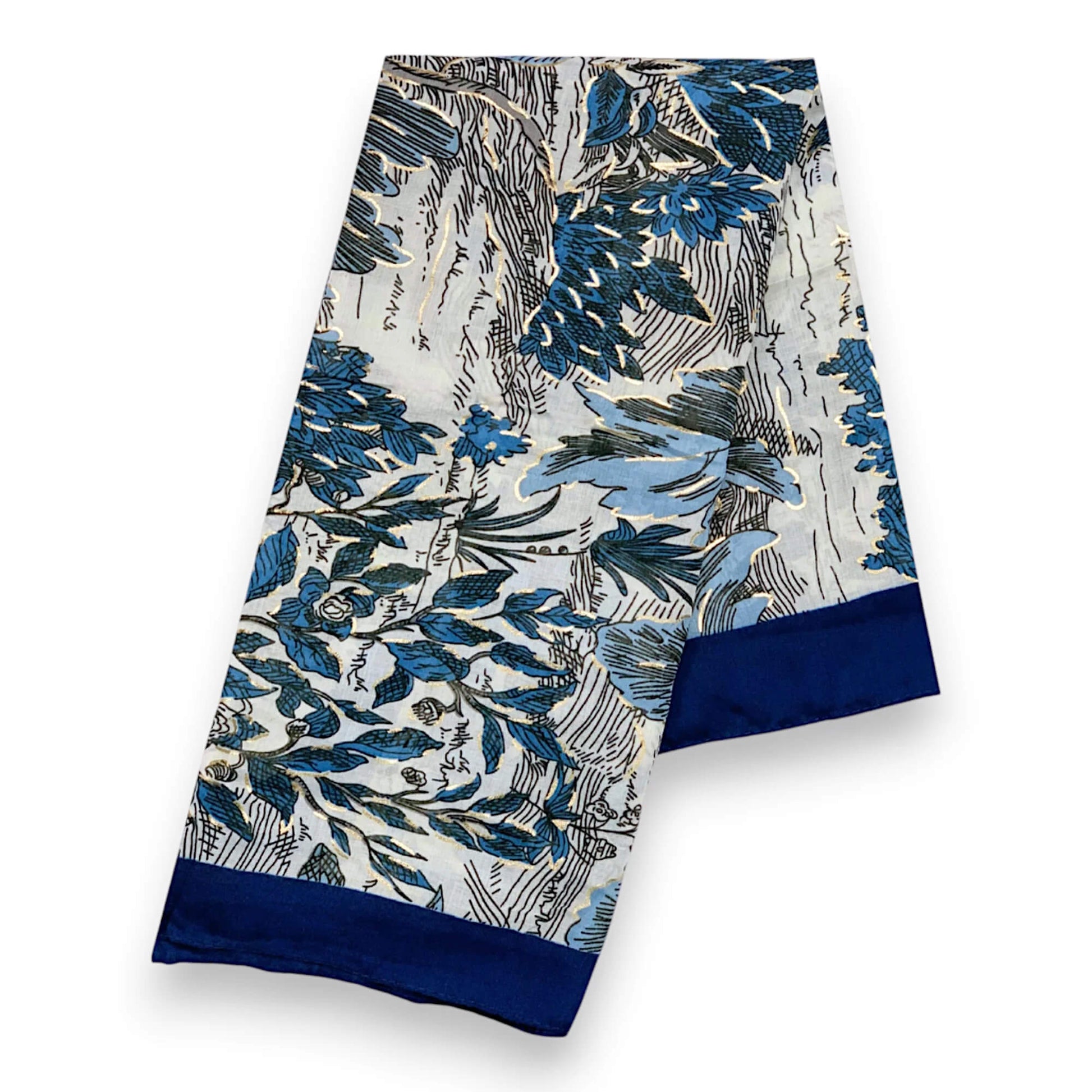 Blue Nature Art Print Scarf | The Jewellery Stop