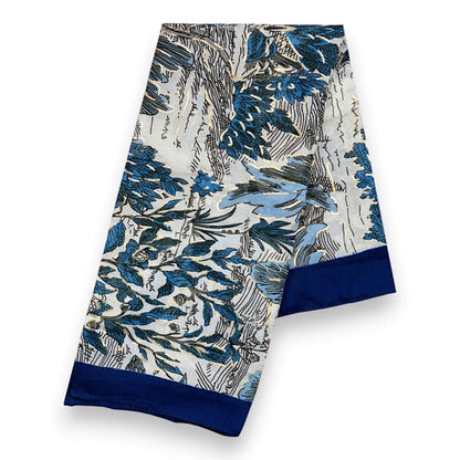 Blue Nature Art Print Scarf | The Jewellery Stop