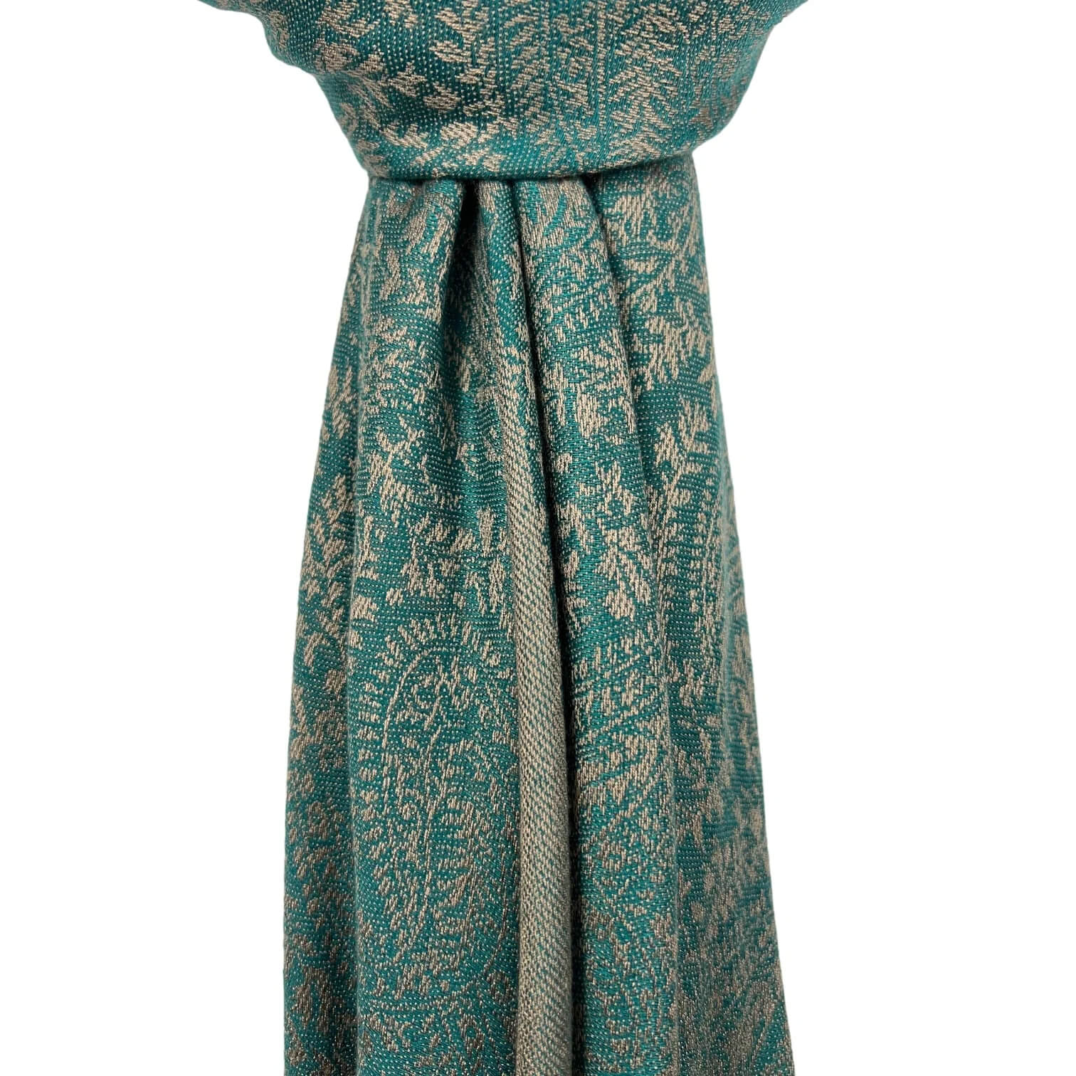 Green Classic Paisley Pashmina Scarf