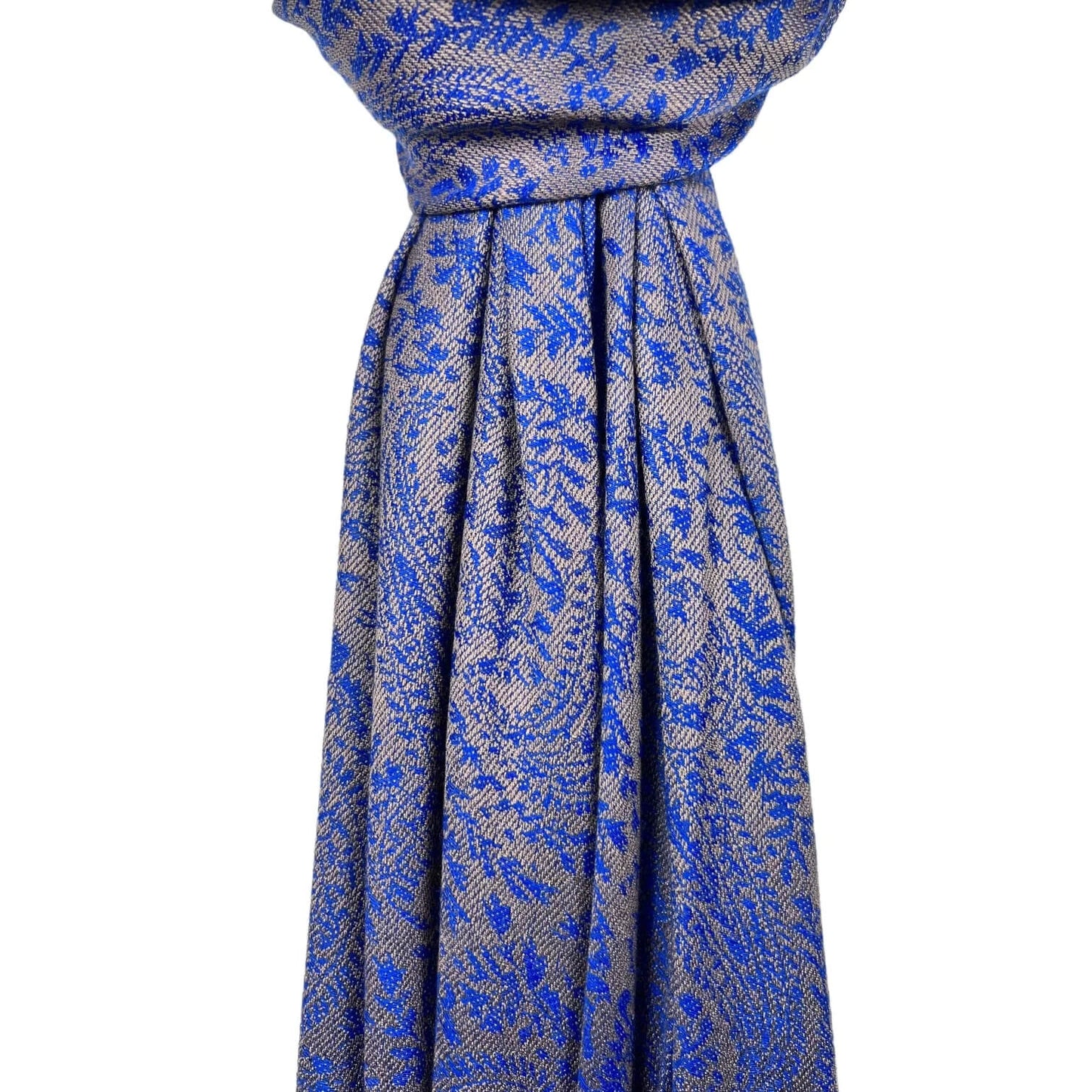 Royal Blue Classic Paisley Pashmina Scarf