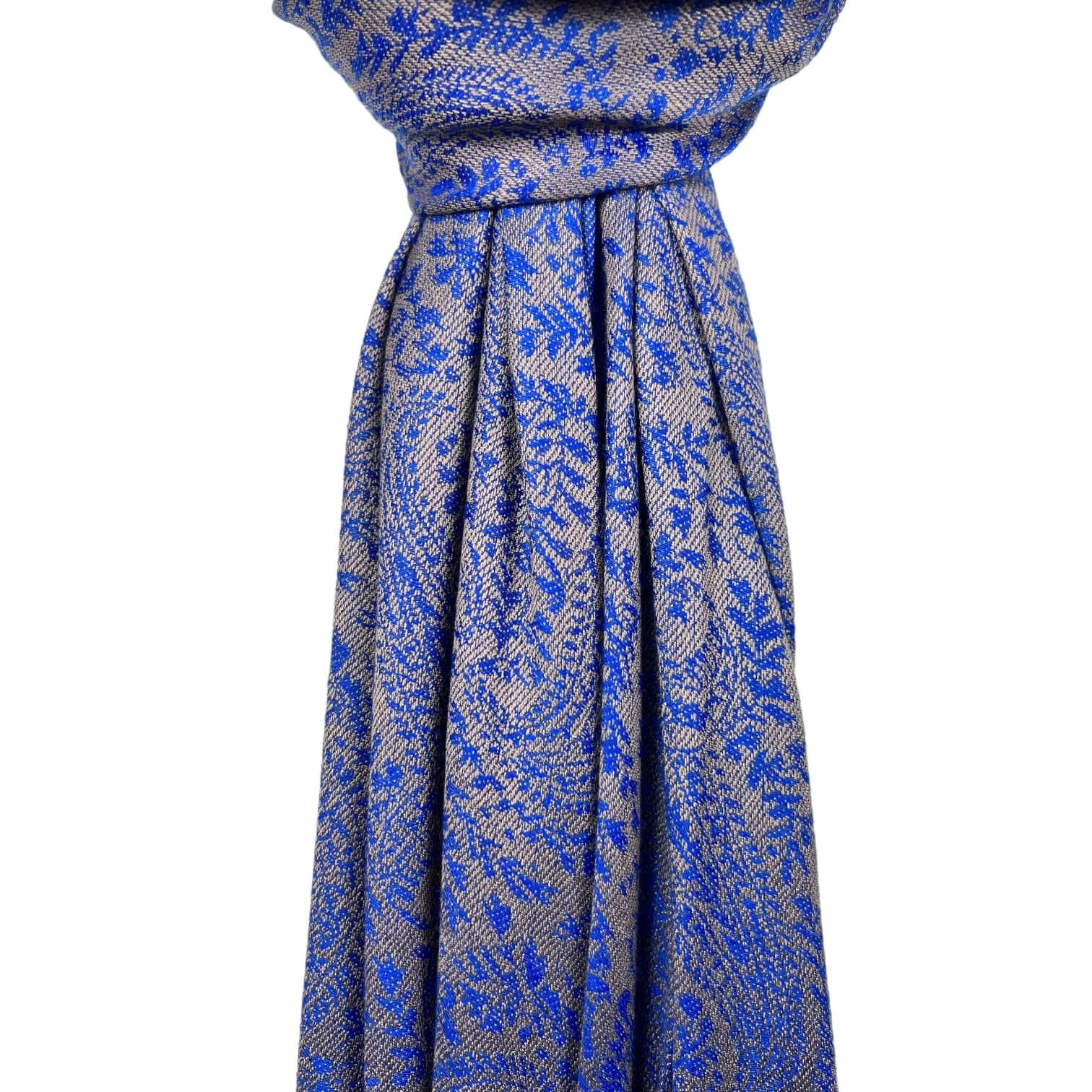 Royal Blue Classic Paisley Pashmina Scarf