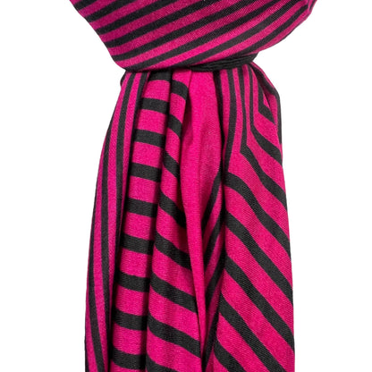Hot Pink Big Maze Print Scarf