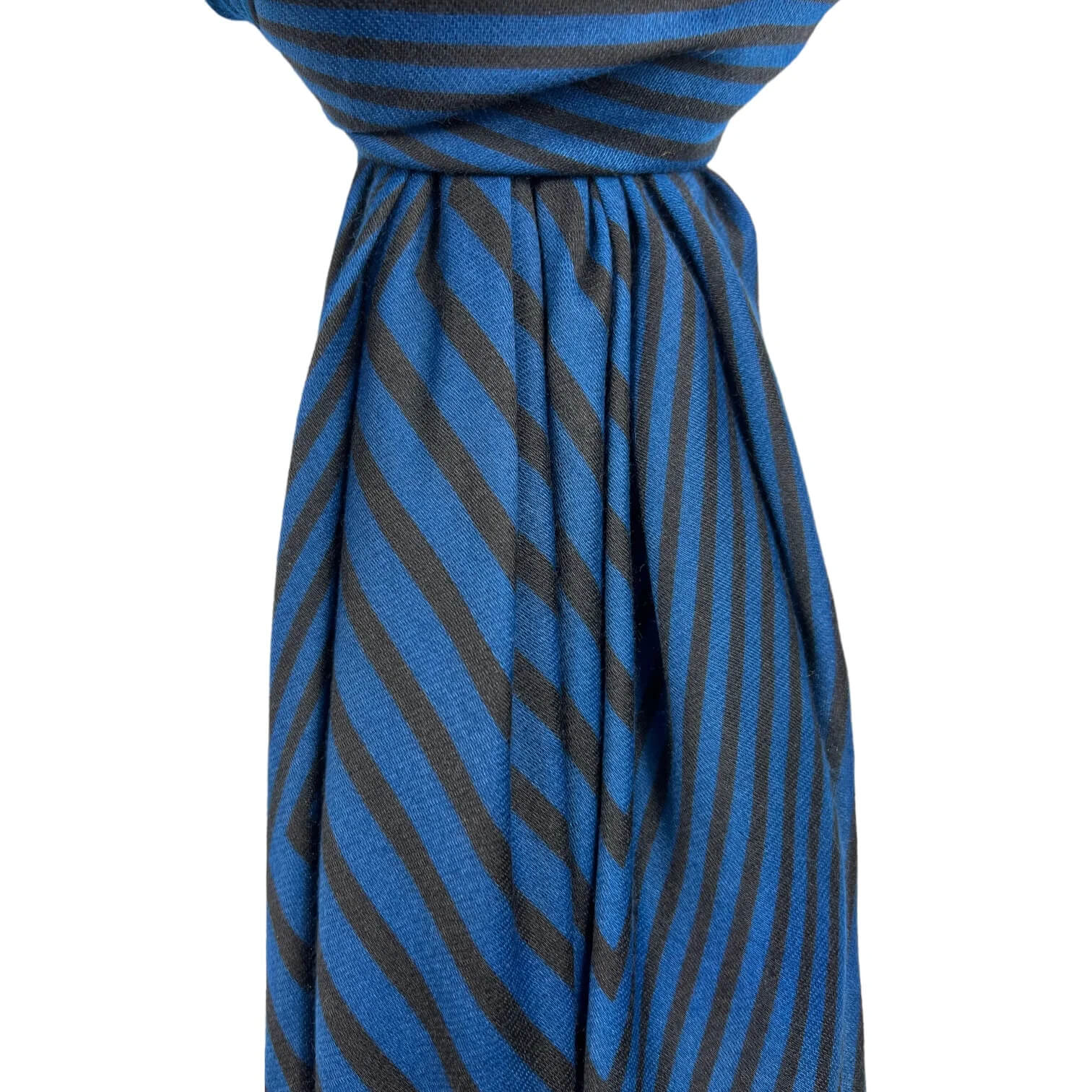 Navy Big Maze Print Scarf