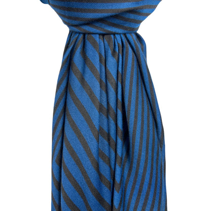 Navy Big Maze Print Scarf